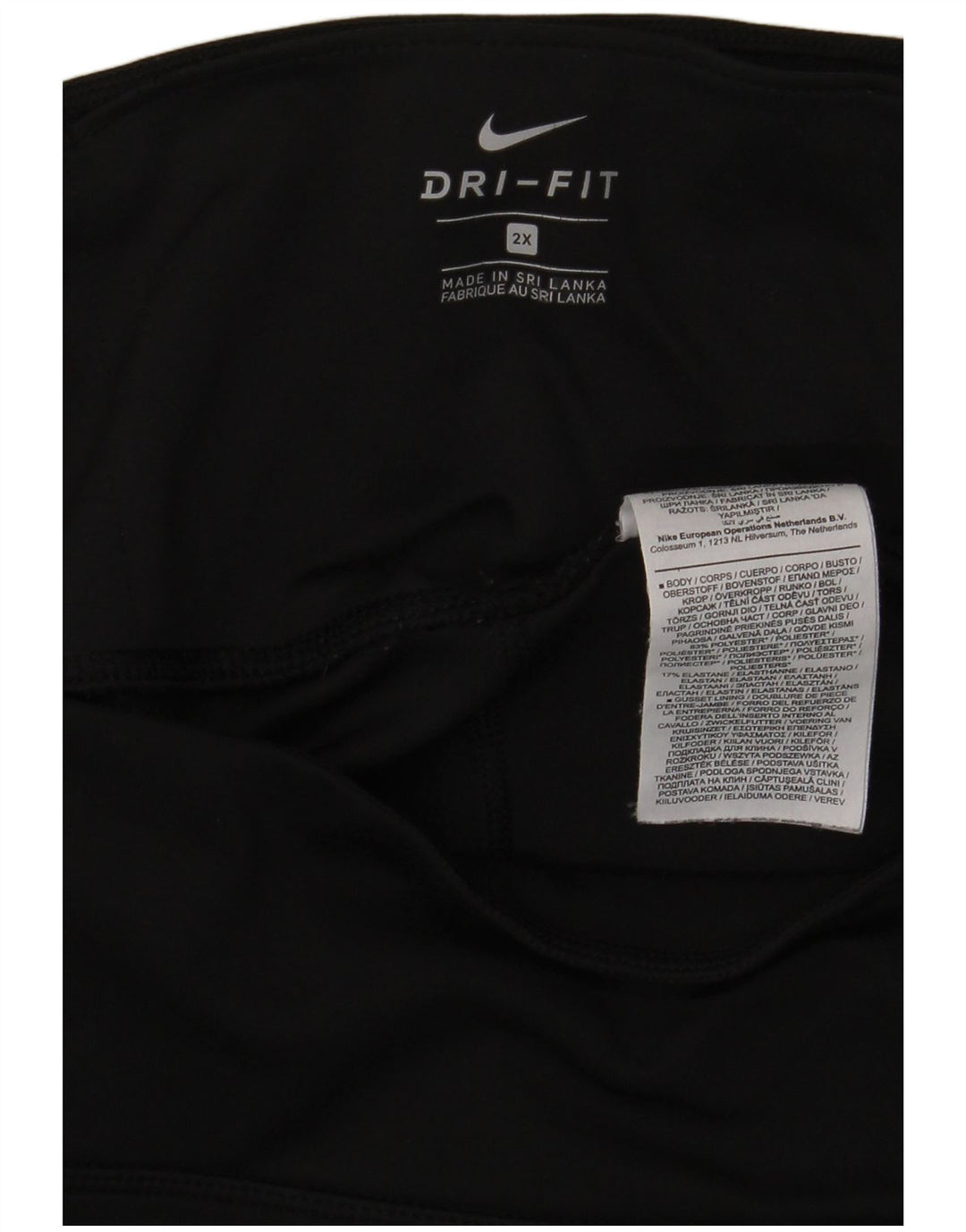 Damskie legginsy Nike Dri Fit UK 20 2XL, czarny poliester