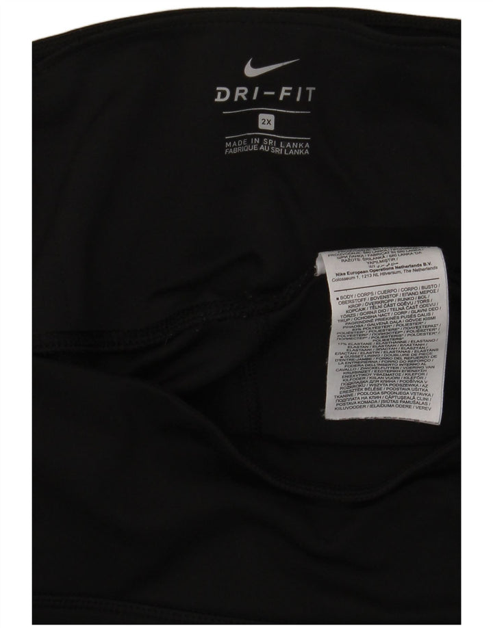 Damskie legginsy Nike Dri Fit UK 20 2XL, czarny poliester