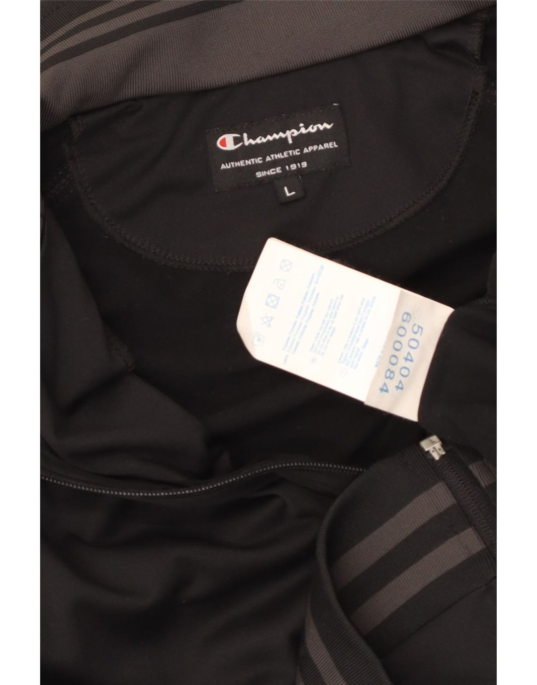 Kurtka męska dresowa CHAMPION, duża, czarna, poliestrowa