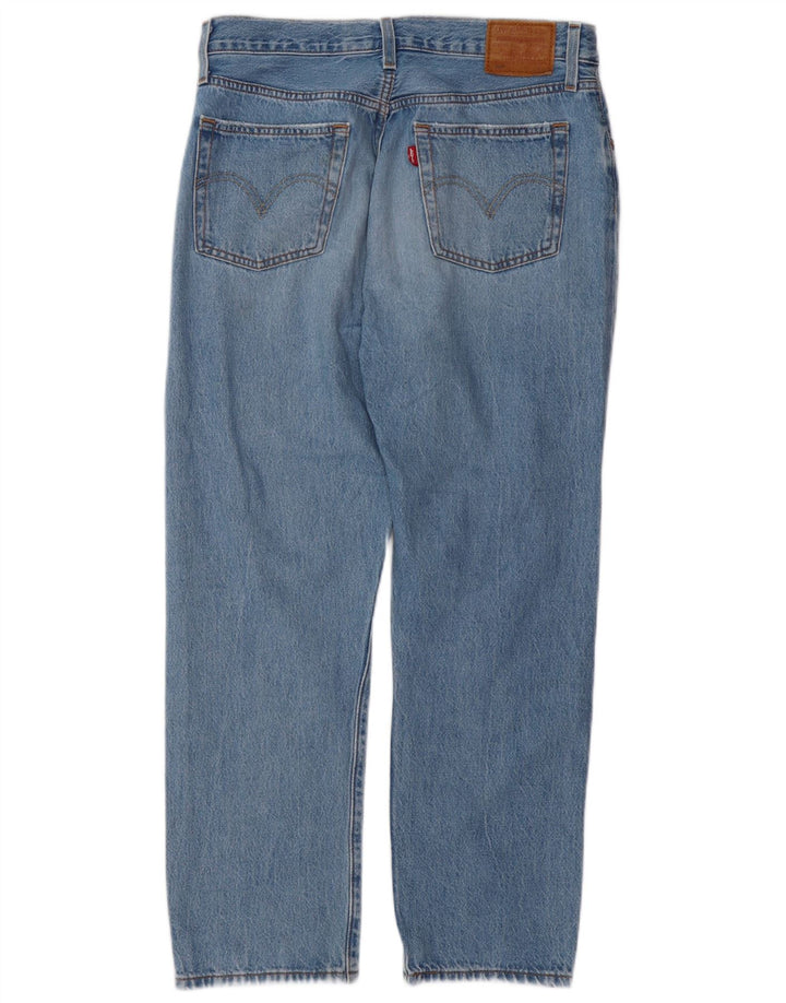 Damskie jeansy LEVI'S 501 w trudnej sytuacji W29 L26 Niebieskie bawełniane