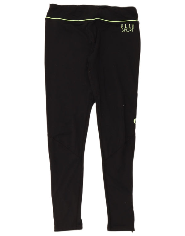 Damskie legginsy graficzne Elle Sport UK 14, średni czarny poliester