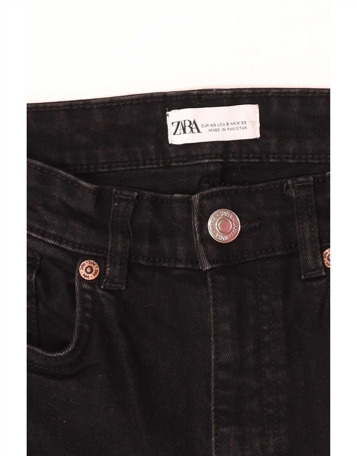 Damskie proste dżinsy Zara EU 40 Medium W30 L26 Czarne