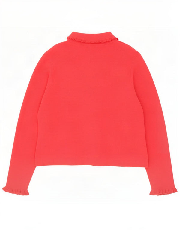 Laura Ashley Womens Cardigan Sweater UK 16 Large Red Cotton