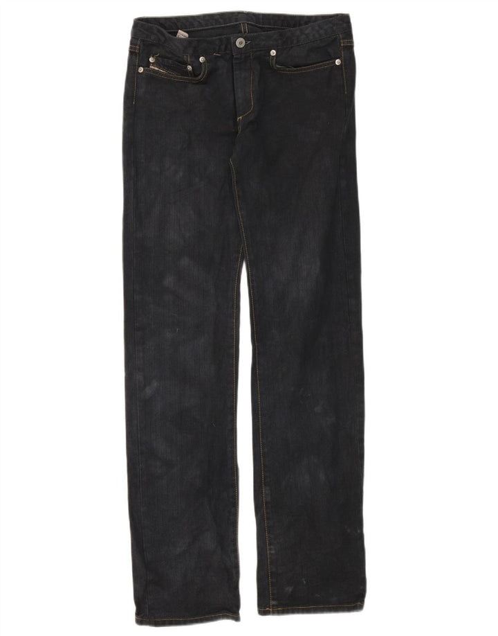 DIESEL Womens Straight Jeans W27 L34 Navy Blue Cotton