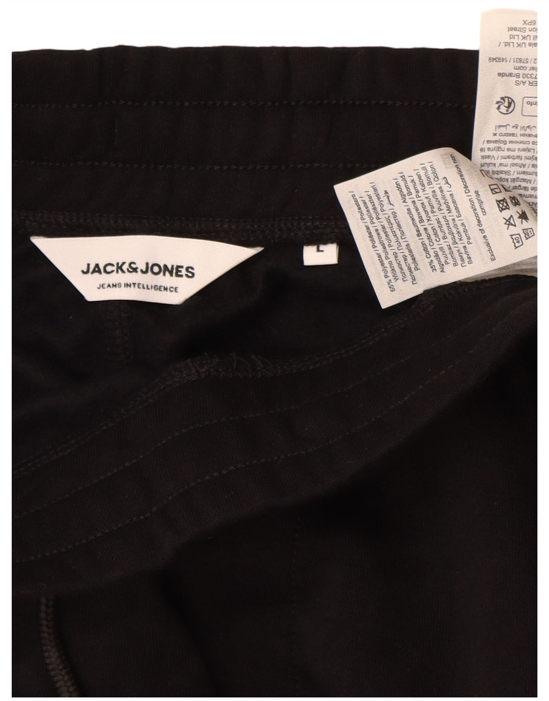 Męskie spodnie dresowe Jack & Jones, duże, czarne, poliestrowe