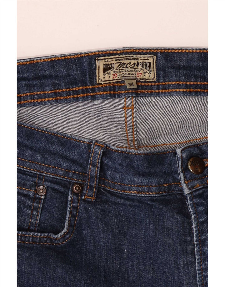 Damskie jeansy slim Marlboro Classics W34 L29 Niebieskie