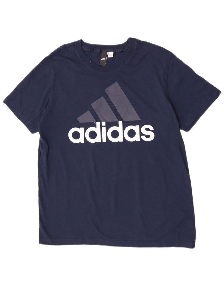 Męska koszulka graficzna Adidas Top XL granatowa