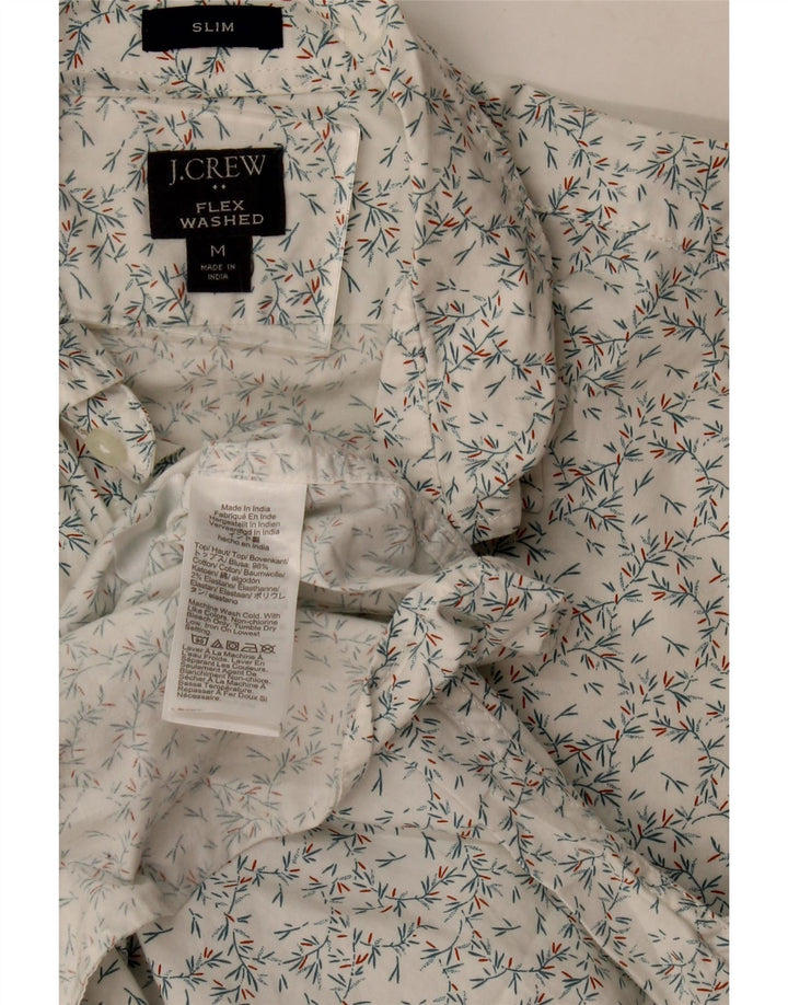 Koszula męska J. Crew, wąska, biała, bawełniana w kwiaty