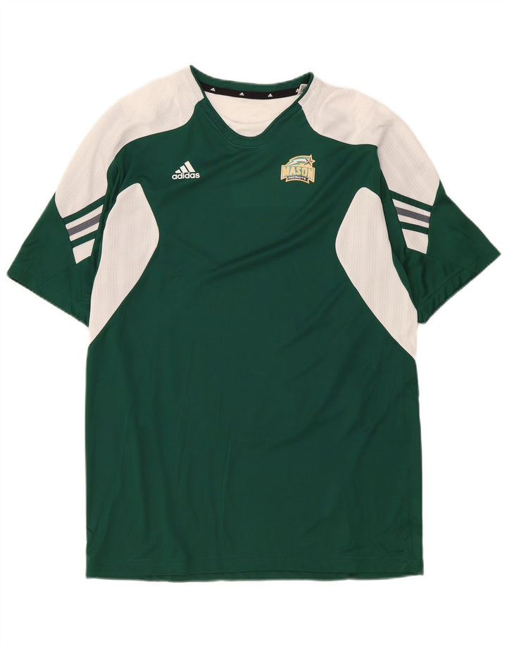 Adidas Męska koszulka Mason Top, duża, zielona, poliestrowa z blokami kolorów