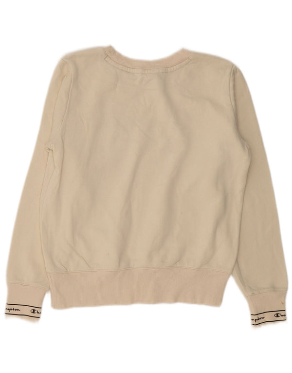 Damska bluza Champion Graphic Oversize Sweter UK 10 Small Off White