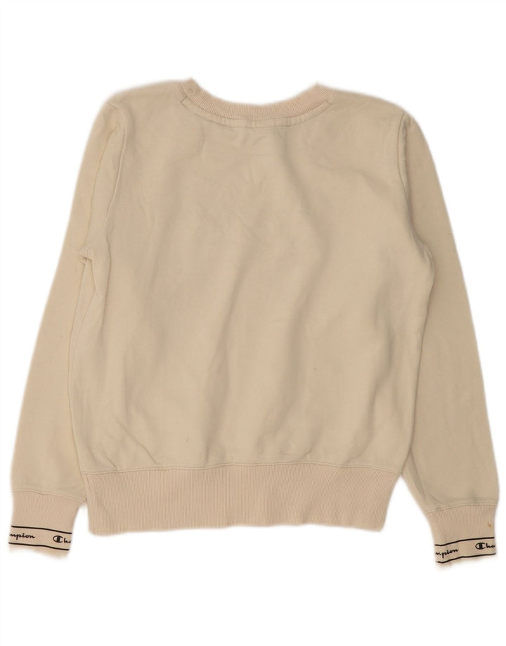 Damska bluza Champion Graphic Oversize Sweter UK 10 Small Off White
