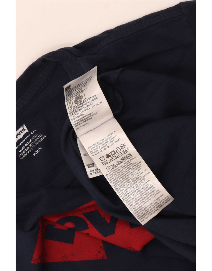 Męski T-shirt z grafiką Levi's, średni, granatowy, bawełniany