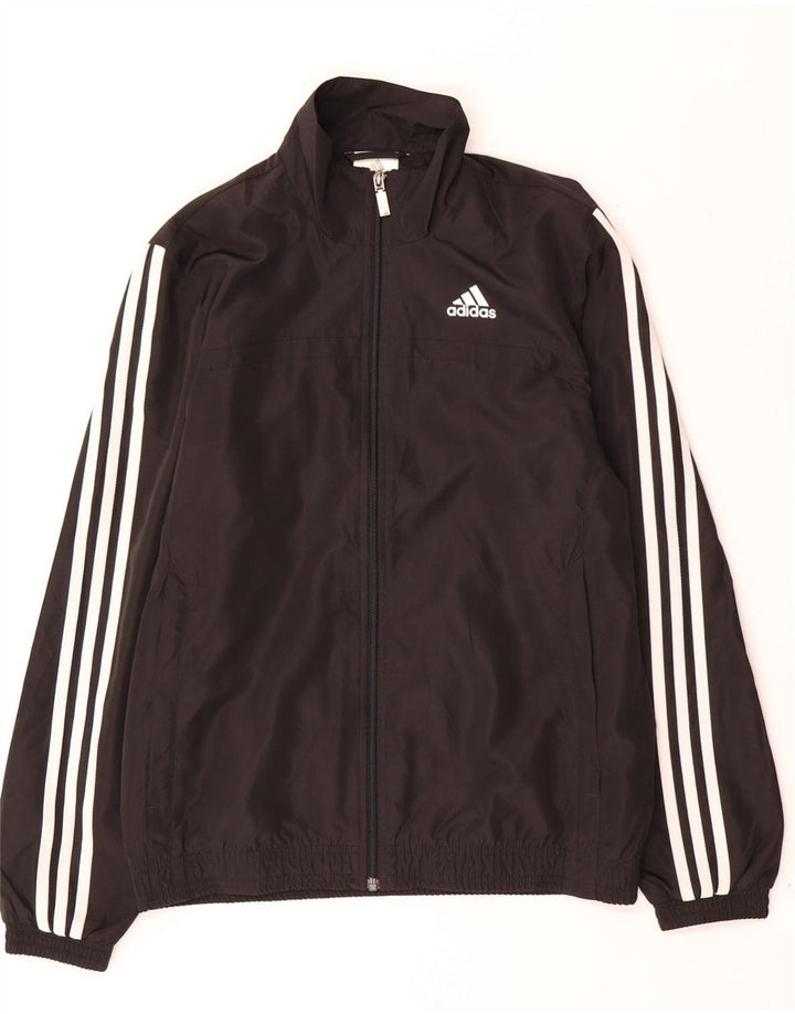 Adidas Męska bluza dresowa, mała, czarna, poliestrowa