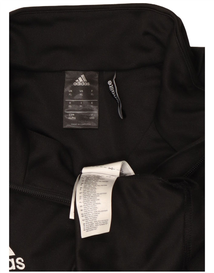 Adidas Męski dres Climalite Zip Neck Pullover Top XL Czarny poliester
