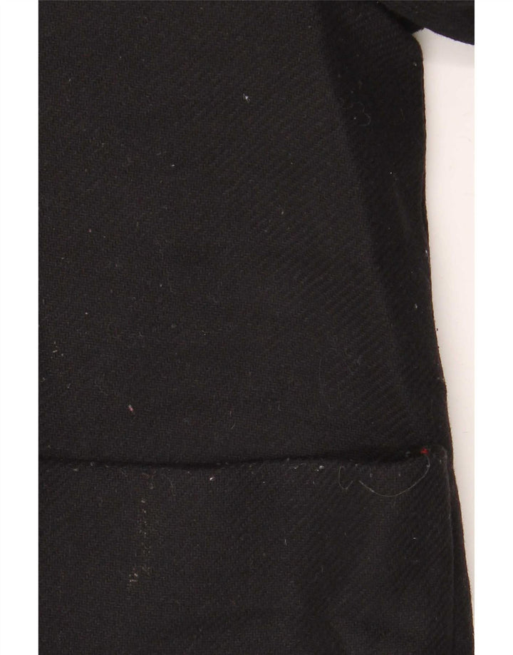 Damski płaszcz oversize z kapturem Zara UK 10, mała czarna wełna