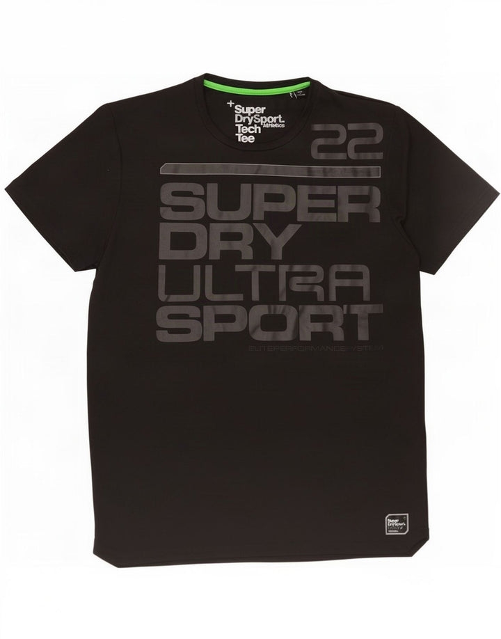 Męski T-shirt z grafiką Superdry Top XL Czarny Poliester