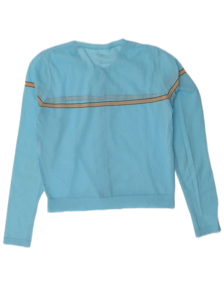 Sweter damski Marccain Crop Cardigan UK 14 w średnie niebieskie paski