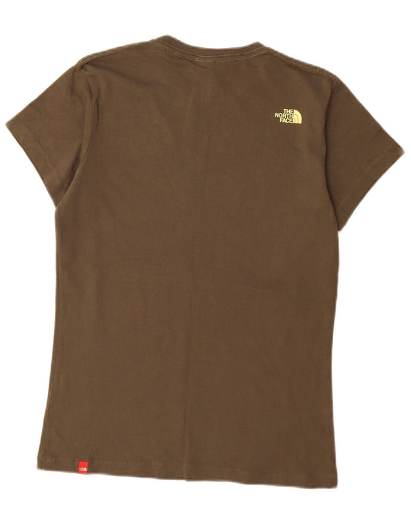 Damska koszulka z grafiką The North Face Top UK 16, duża bawełna khaki