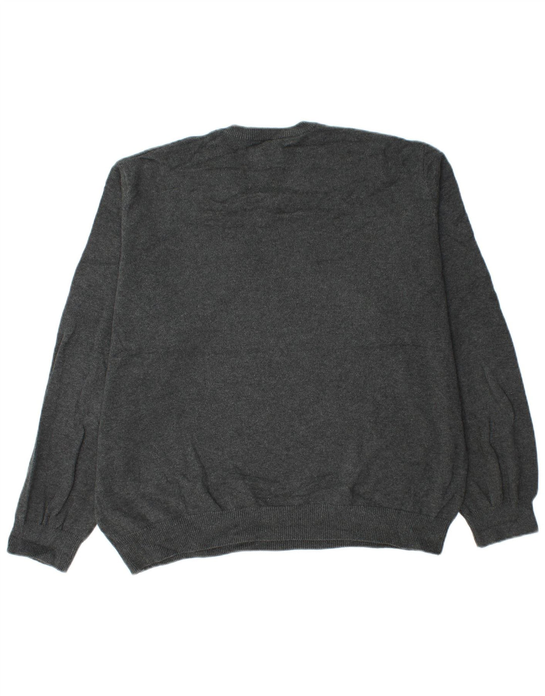 Marks & Spencer Męski sweter z dekoltem w kształcie litery V, XL, szary, bawełniany