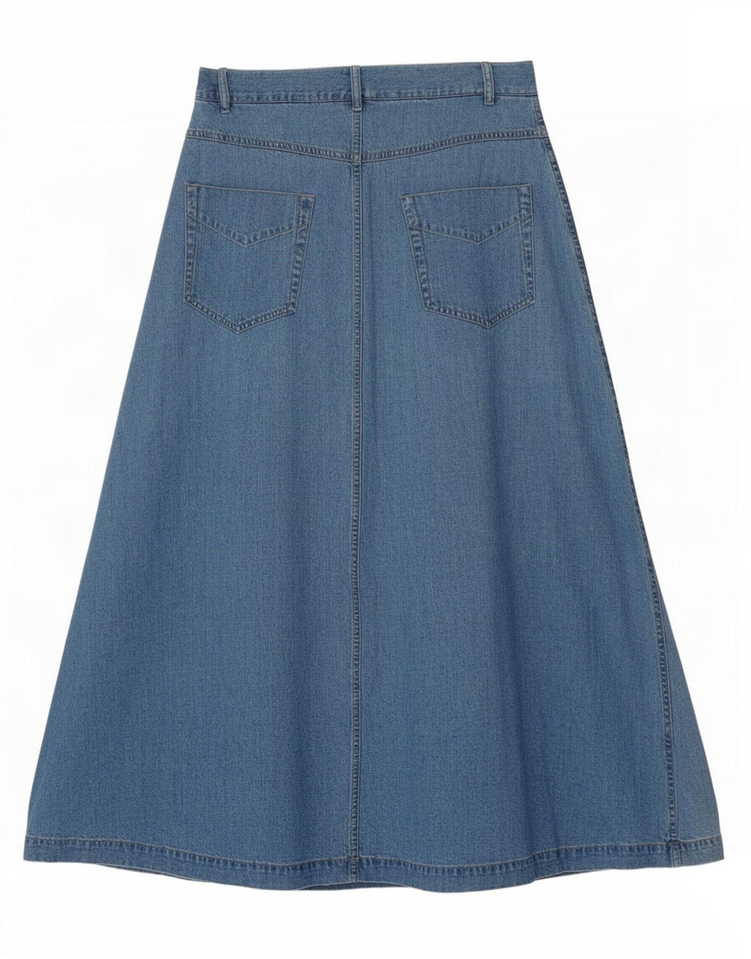 Dalej Damska spódnica jeansowa Petite UK 12 Medium W28 Niebieska bawełna