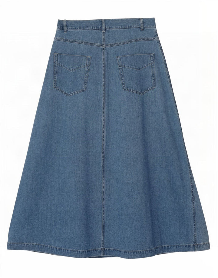 Dalej Damska spódnica jeansowa Petite UK 12 Medium W28 Niebieska bawełna