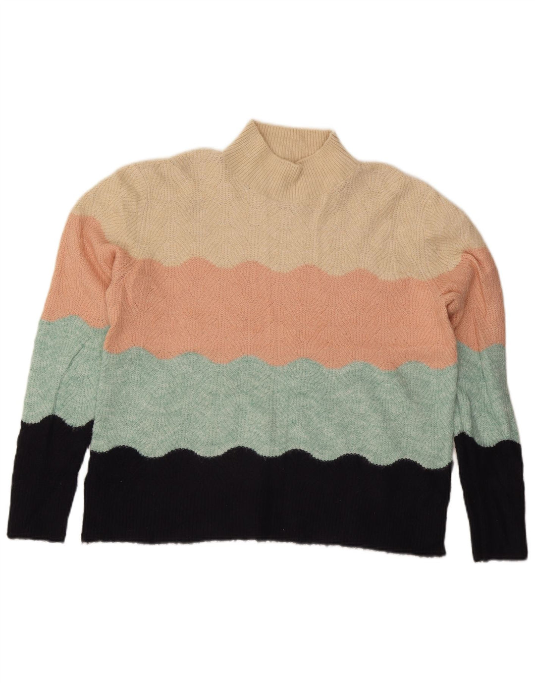 Sweter damski Oasis z golfem UK 16, duży, wielokolorowy
