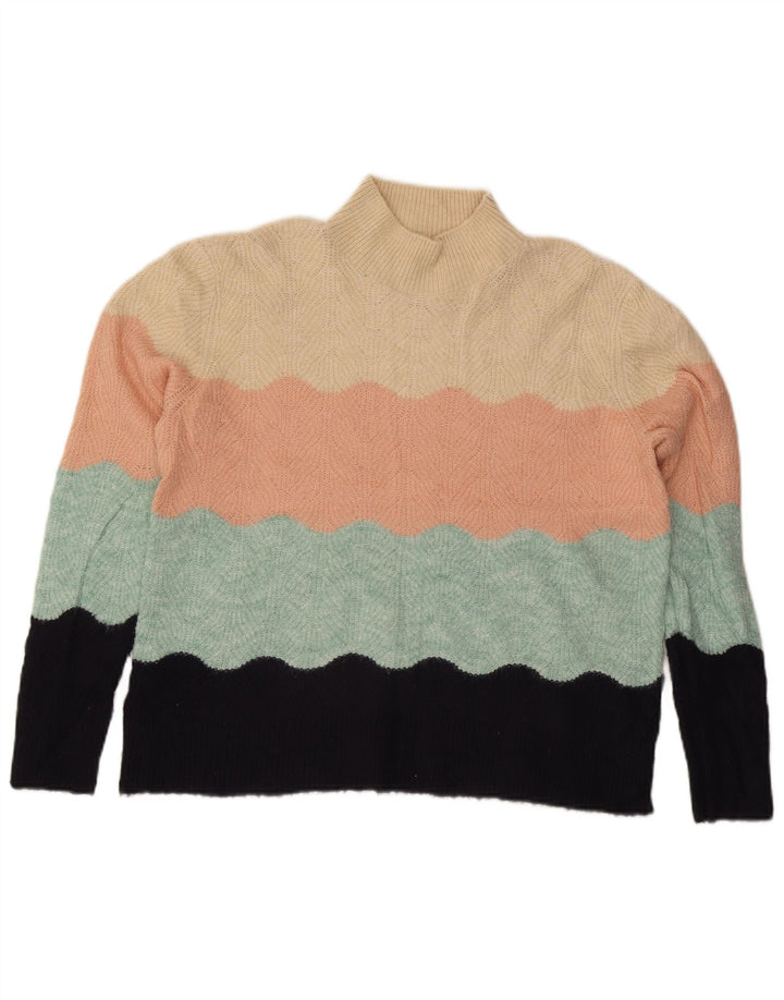 Sweter damski Oasis z golfem UK 16, duży, wielokolorowy
