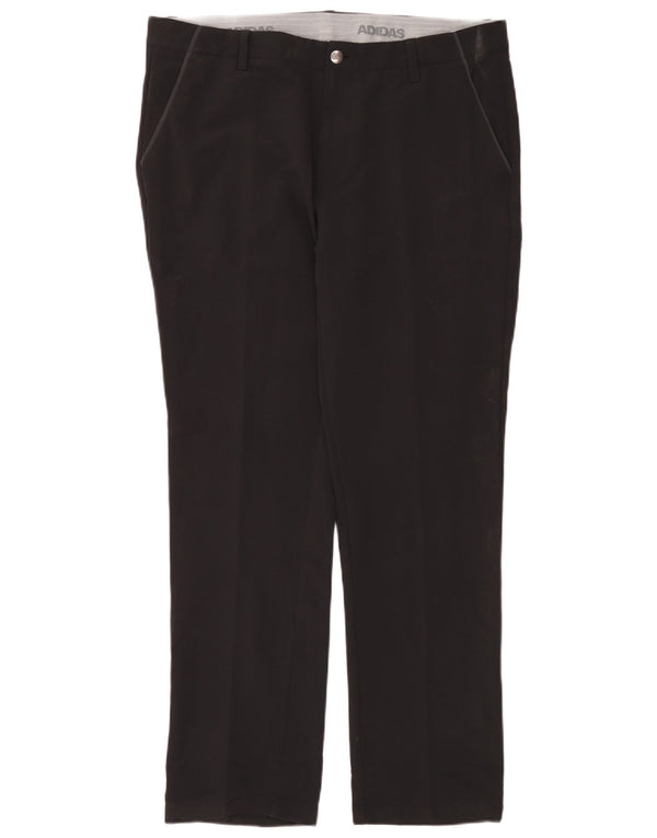 Adidas Męskie Proste Spodnie Chino W36 L32 Czarny Poliester