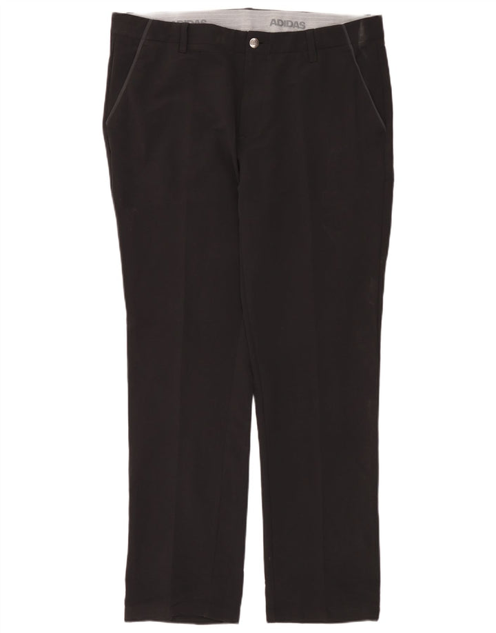 Adidas Męskie Proste Spodnie Chino W36 L32 Czarny Poliester