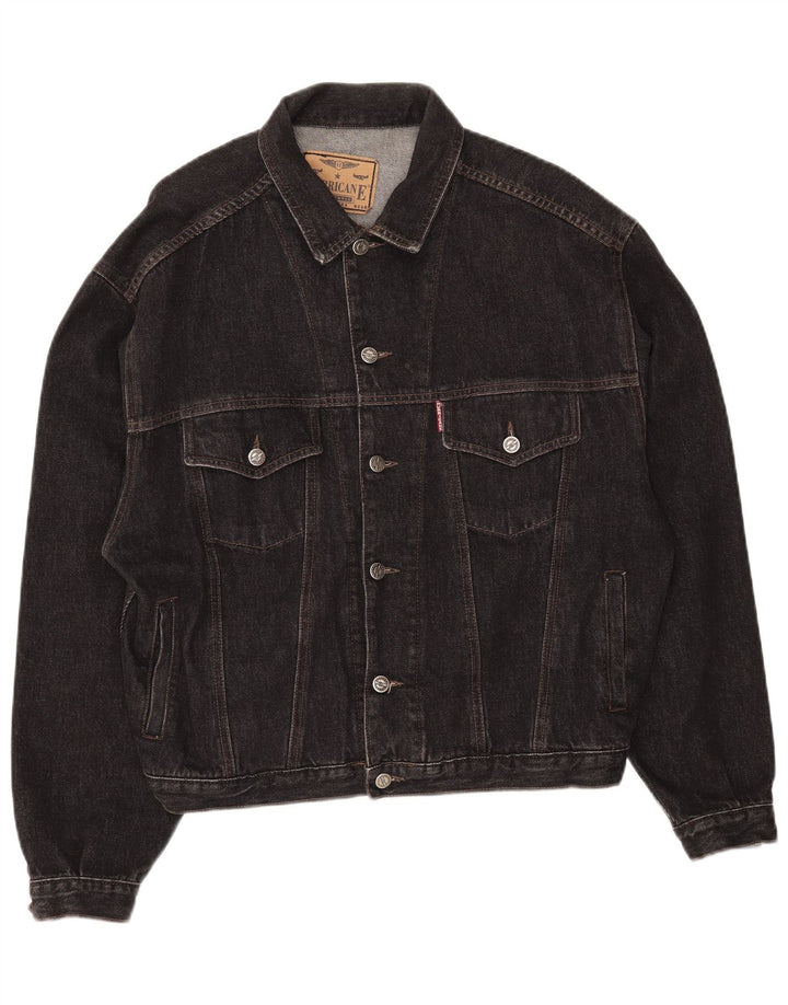 Vintage męska kurtka dżinsowa UK 42 XL czarna