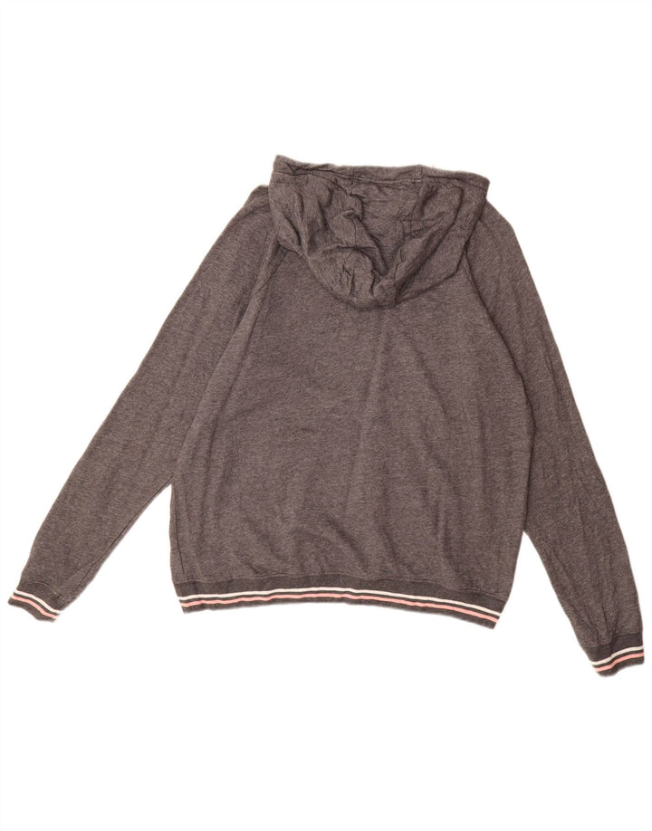 Damski sweter z kapturem NIKE z grafiką UK 16, duży, szary, bawełniany