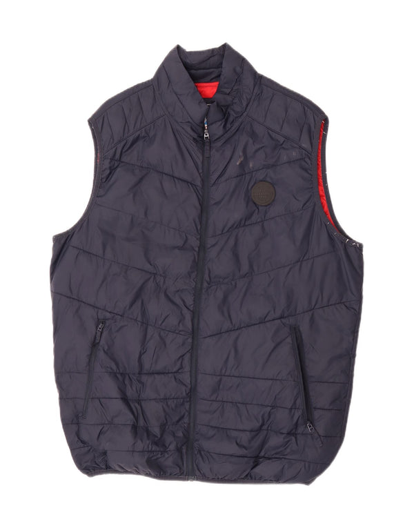 Męska wyściełana kamizelka Jack & Jones UK 42 XL, granatowa, nylonowa