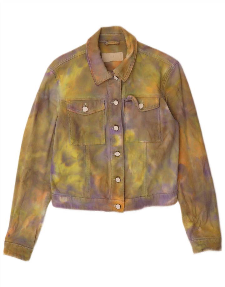 Damska kurtka dżinsowa Hugo Boss UK 10, mała, wielobarwna, bawełniana typu tie-dye