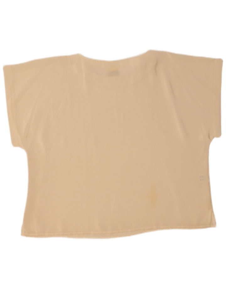 T-shirt damski w stylu vintage Top UK 22 2XL Off White Poliester