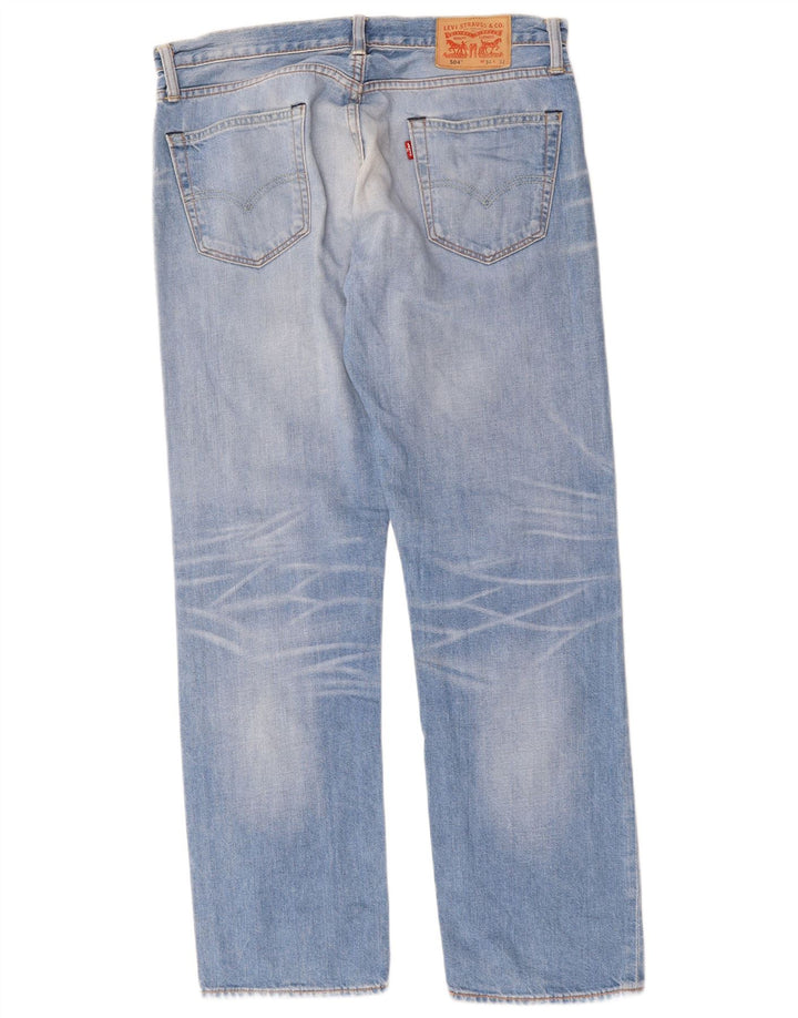 Męskie jeansy Levi's 504 Straight W34 L32 Niebieskie bawełniane