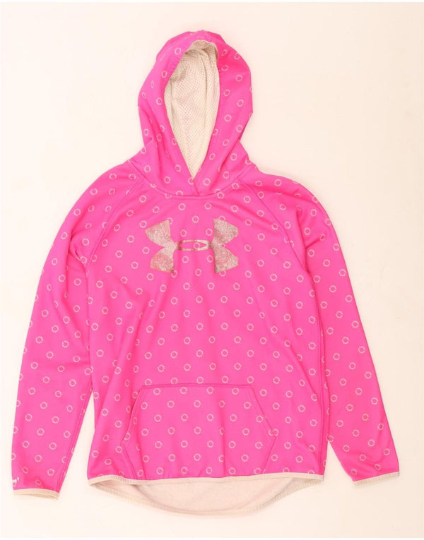 Dziewczęca bluza z kapturem Under Armour Graphic 13-14 lat w różowe cętki