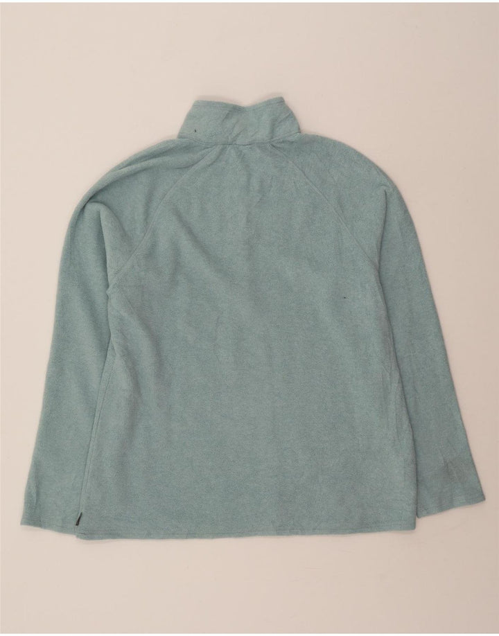 EDDIE BAUER Womens Zip Neck Fleece Jumper UK 16 Large Turquoise Polyester Vintage Eddie Bauer and Second-Hand Eddie Bauer from Messina Hembry 