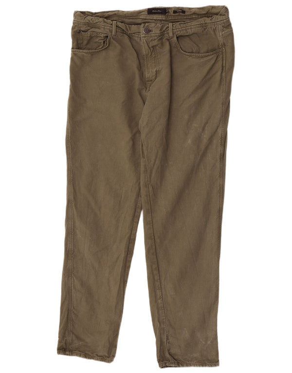 Męskie proste spodnie na co dzień Massimo Dutti EU 44 Large W34 L29 Khaki