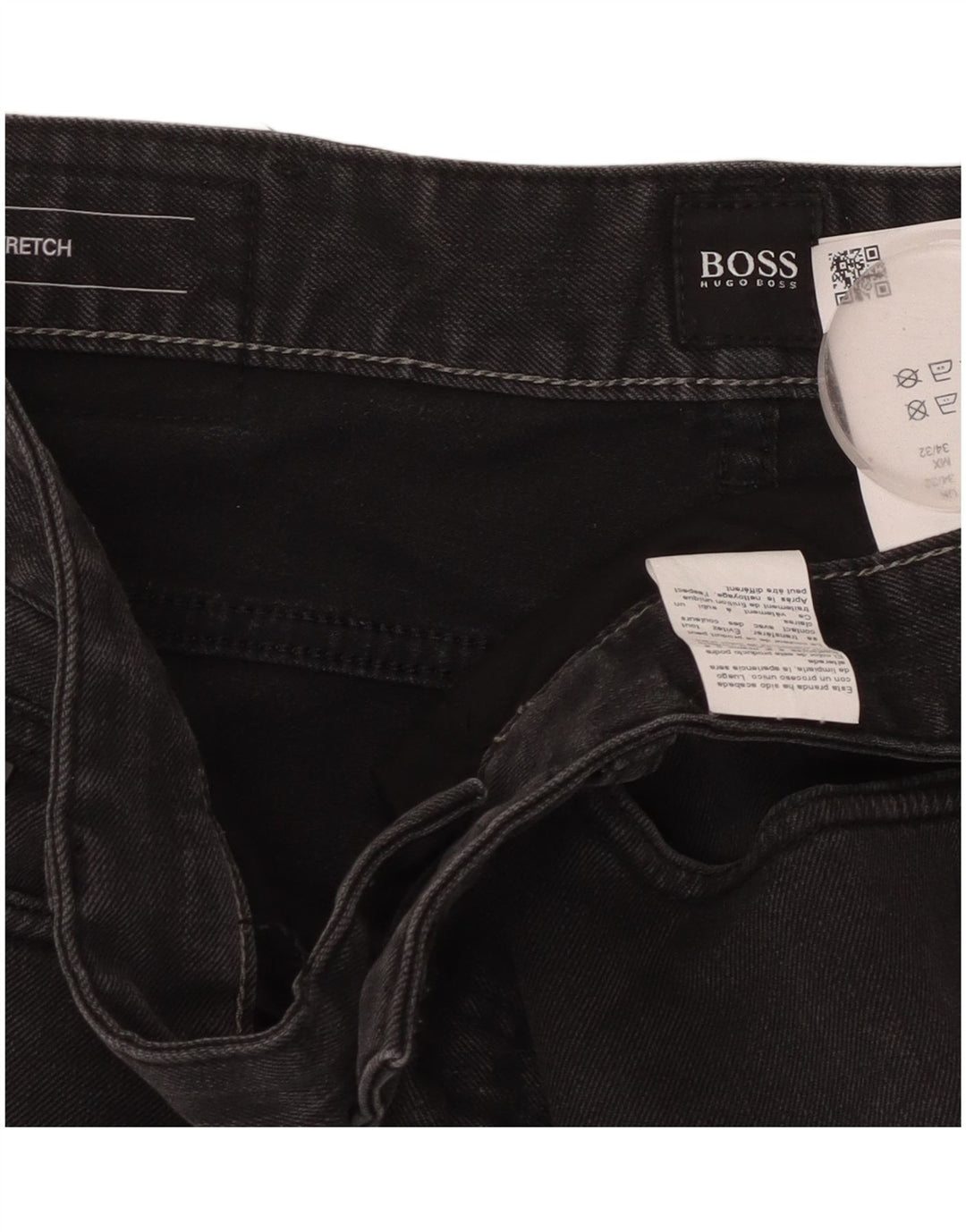 Damskie jeansy HUGO BOSS Delaware Slim W34 L32 Czarna bawełna