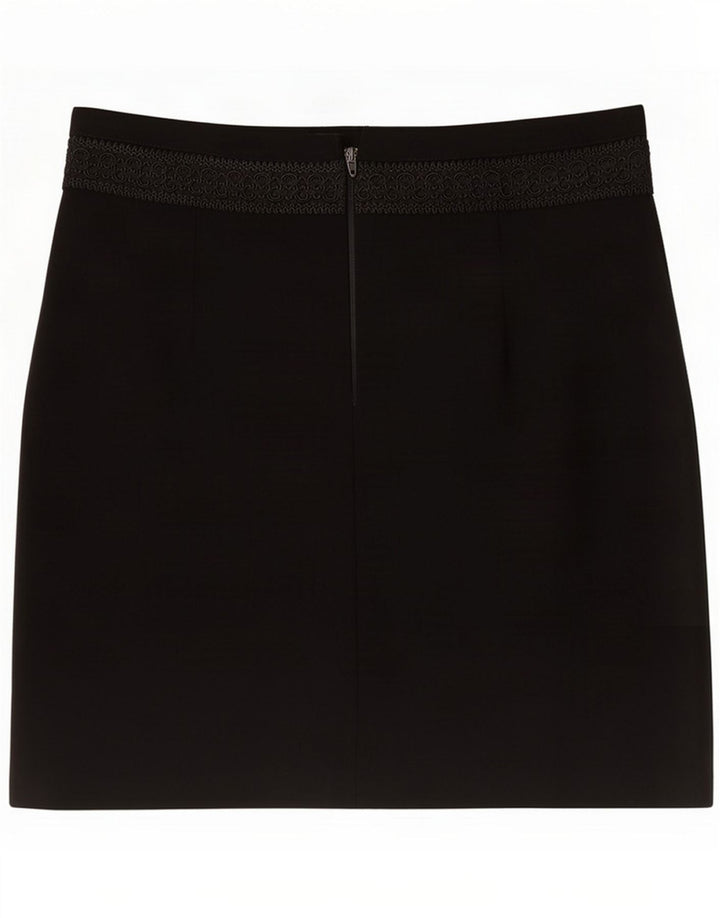 Damska spódniczka mini vintage UK 14 Medium W28 Czarny Poliester