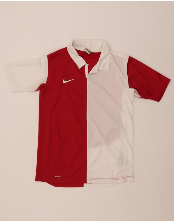Chłopięca koszulka polo NIKE, 13-14 lat, XL, czerwony, blokowy poliester