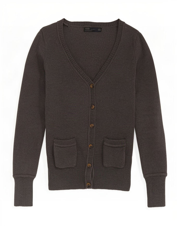 Sweter damski Zara UK 12, średnioszary, bawełniany