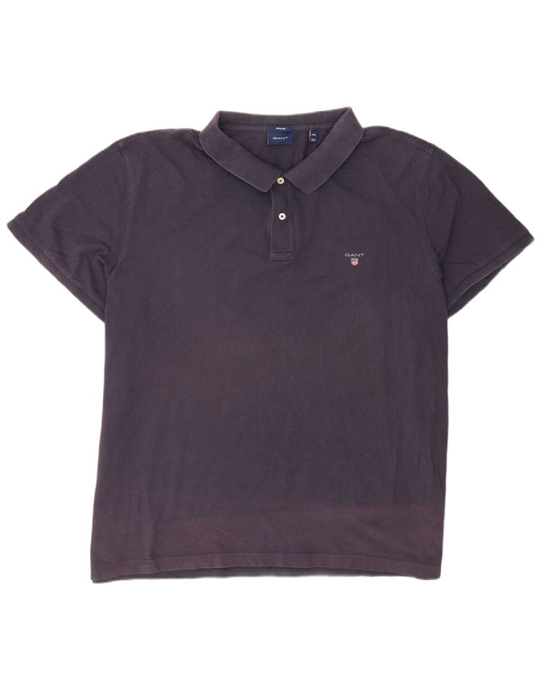 Męska koszulka polo o regularnym kroju Gant, granatowa, 5XL
