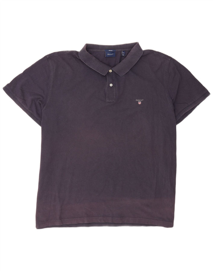 Męska koszulka polo o regularnym kroju Gant, granatowa, 5XL