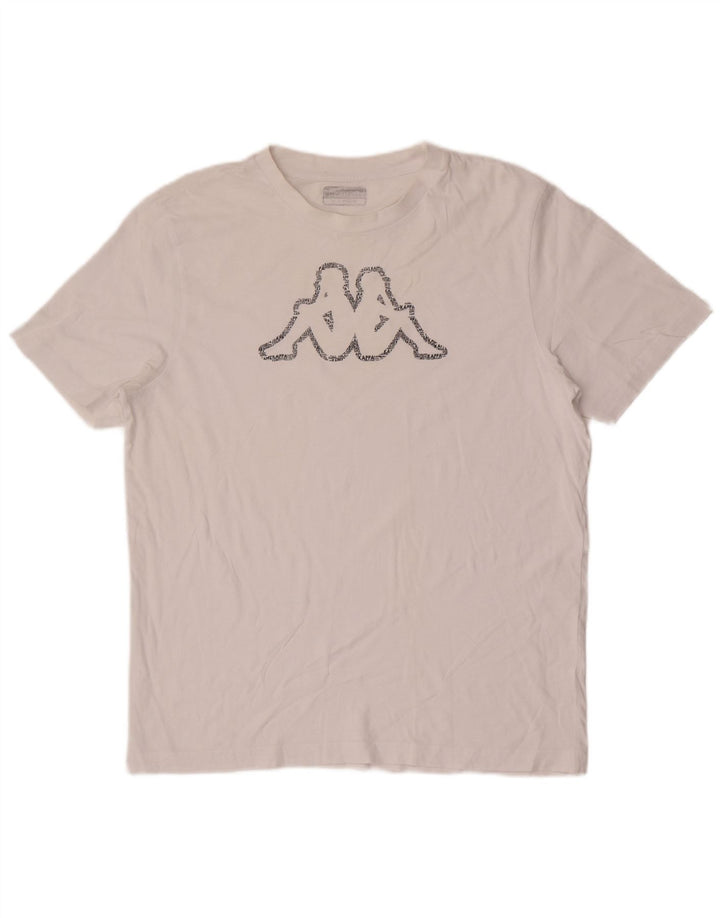 Męski T-shirt z grafiką KAPPA, duży, biały