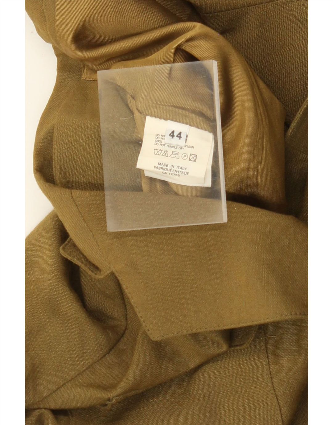 Damska marynarka VINTAGE zapinana na 4 guziki IT 44 średni khaki Rayon