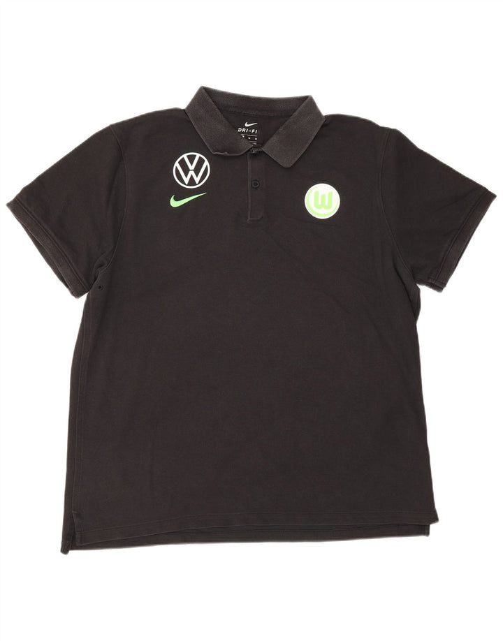 Męska koszulka polo z grafiką Nike XL, czarna, bawełniana
