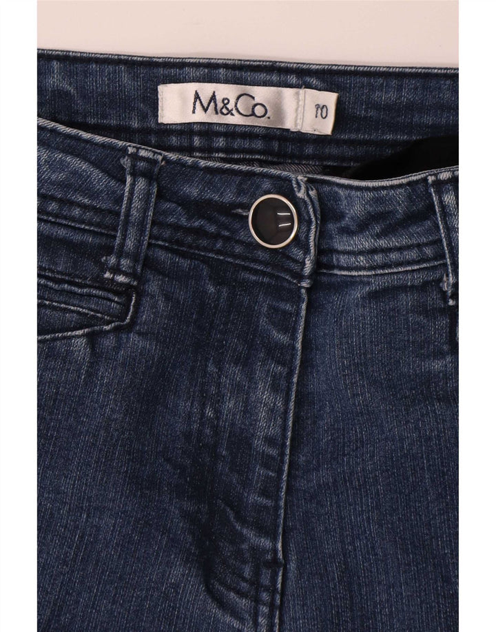 Damskie jeansy Bootcut M&Co UK 10 Small W28 L28 Niebieska wiskoza