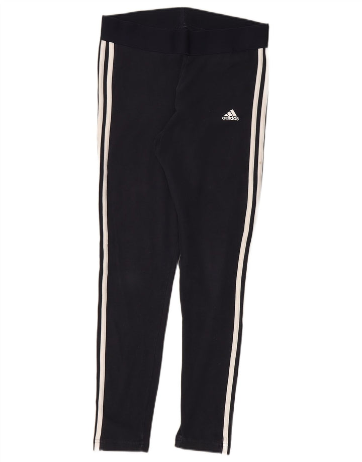 Damskie legginsy Adidas o regularnym kroju UK 12/14, średnia czarna bawełna