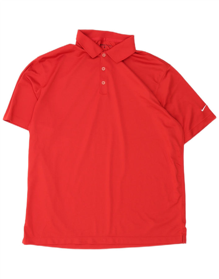 Męska koszulka polo Nike Dri Fit XL, czerwona, poliestrowa